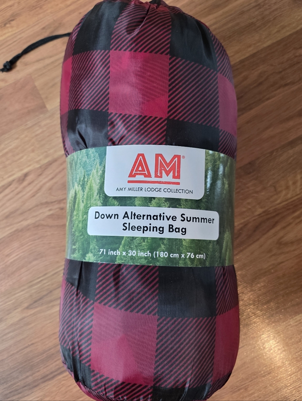 AM Amy Miller Lodge Red & Black Buffalo Check Summer Sleeping Bag